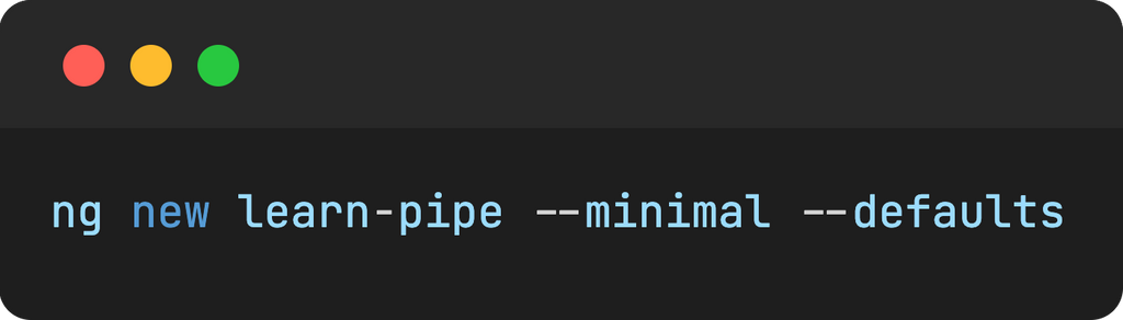 create minimal angular project