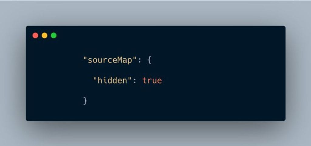 hidden source map for production
